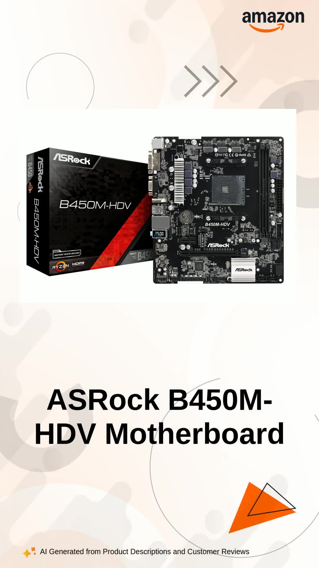 CPU ASRock B450M-HDV + AMD Ryzen 5 5500 ASRock > B450M-HDV